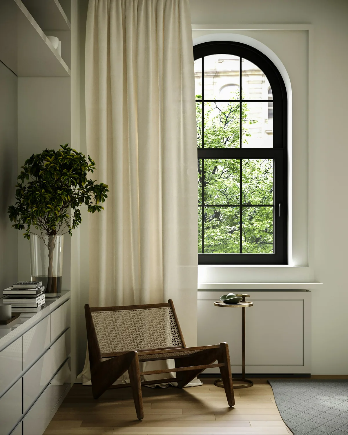 An interior detail with soft light